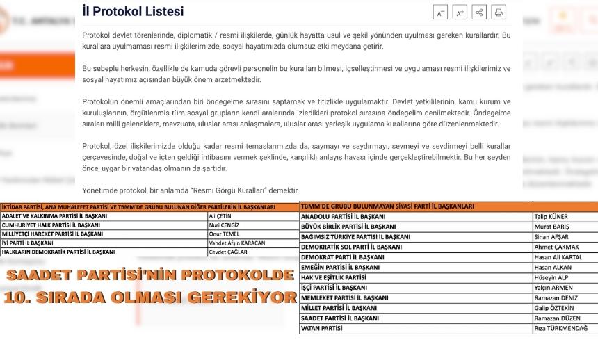 ANTALYA VALİLİK PROTOKOLÜ