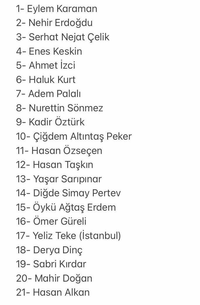 gözaltı liste