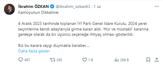 İYİ Parti'de disipline sevk edilen grup başkanvekili istifa etti