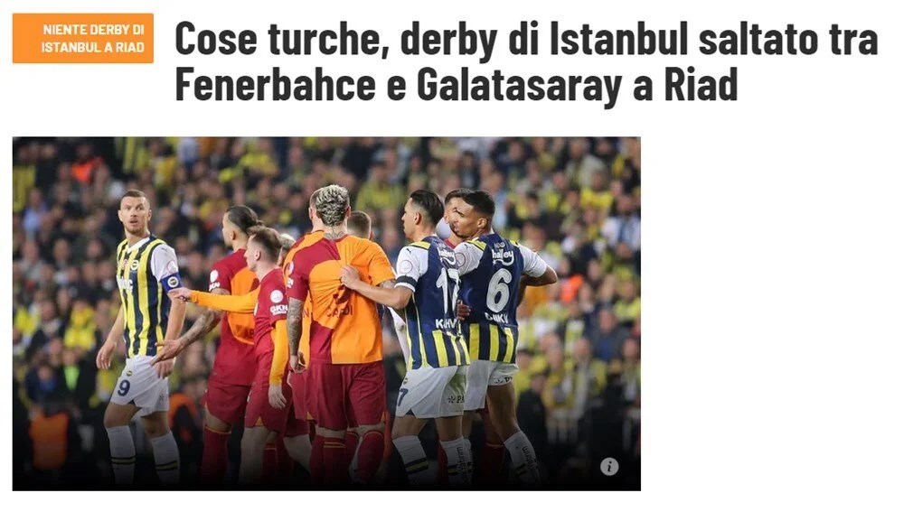 Uluslararası basında Türkiye Süper Kupa krizi!