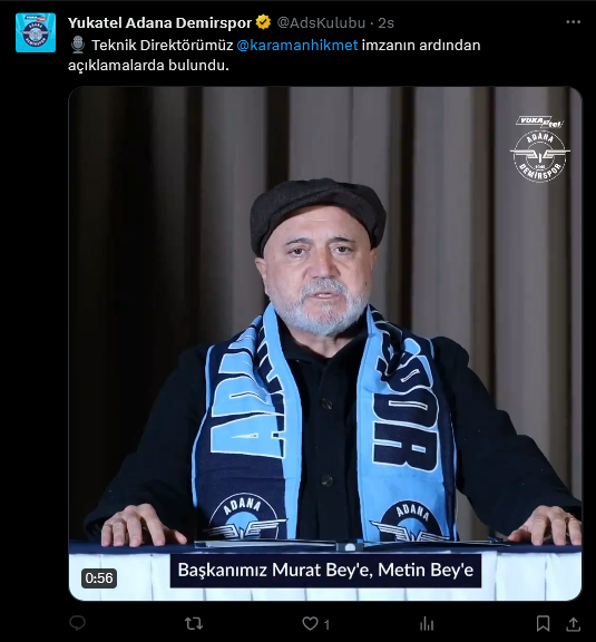 Adana Demirspor'da Hikmet Karaman Dönemi Başladı
