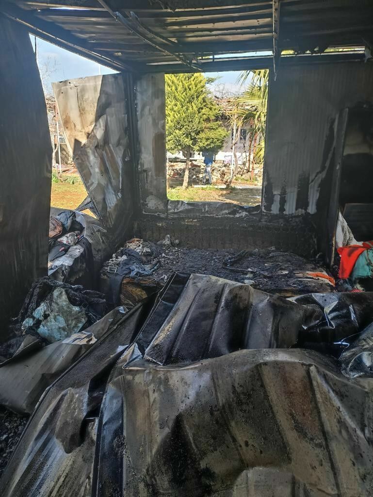 Hatay Antakya'da Konteyner Yandı