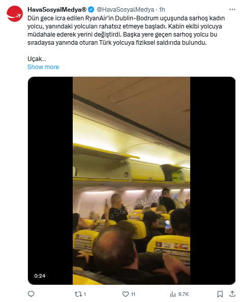 Uçakta Sarhoş Yolcu Alarmı! Türk Yolcuya Saldırdı, Acil Çıkış Kapısını Açtı
