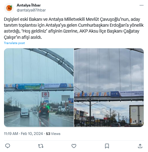 Ak Parti Antalya'da Afiş Krizi