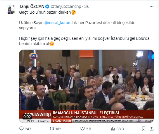 Tanju Özcan Murat Kurum