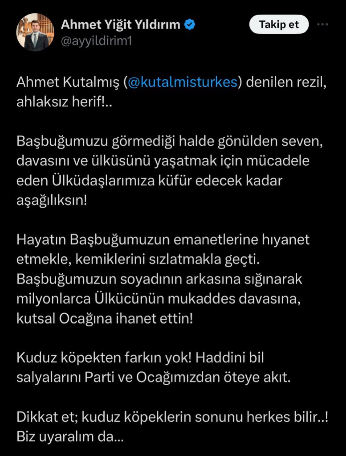 Türkeş'in Oğlu Hakaret Etmişti! Ülkü Ocakları Başkanından Tehdit Geldi-1