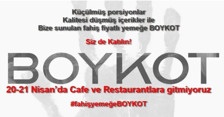 Restoran ve kafelere boykot bugün başladı!