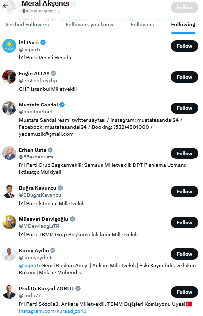 Screenshot 2024 04 17 At 11 37 46 (3) People Followed By Meral Akşener (@Meral Aksener) X