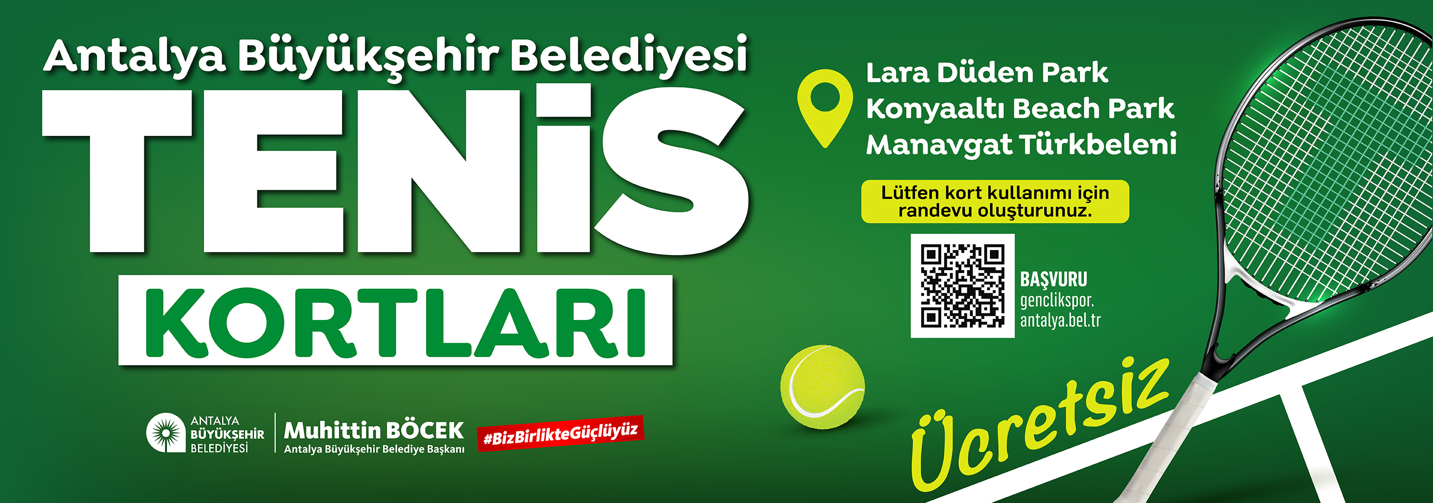 Antalya'da enis keyfi: Antalya Büyükşehir Belediyesi'nden ücretsiz tenis kortları