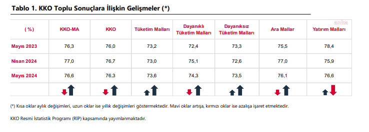 Merkez Bankası kapasite kullanım oranını açıkladı