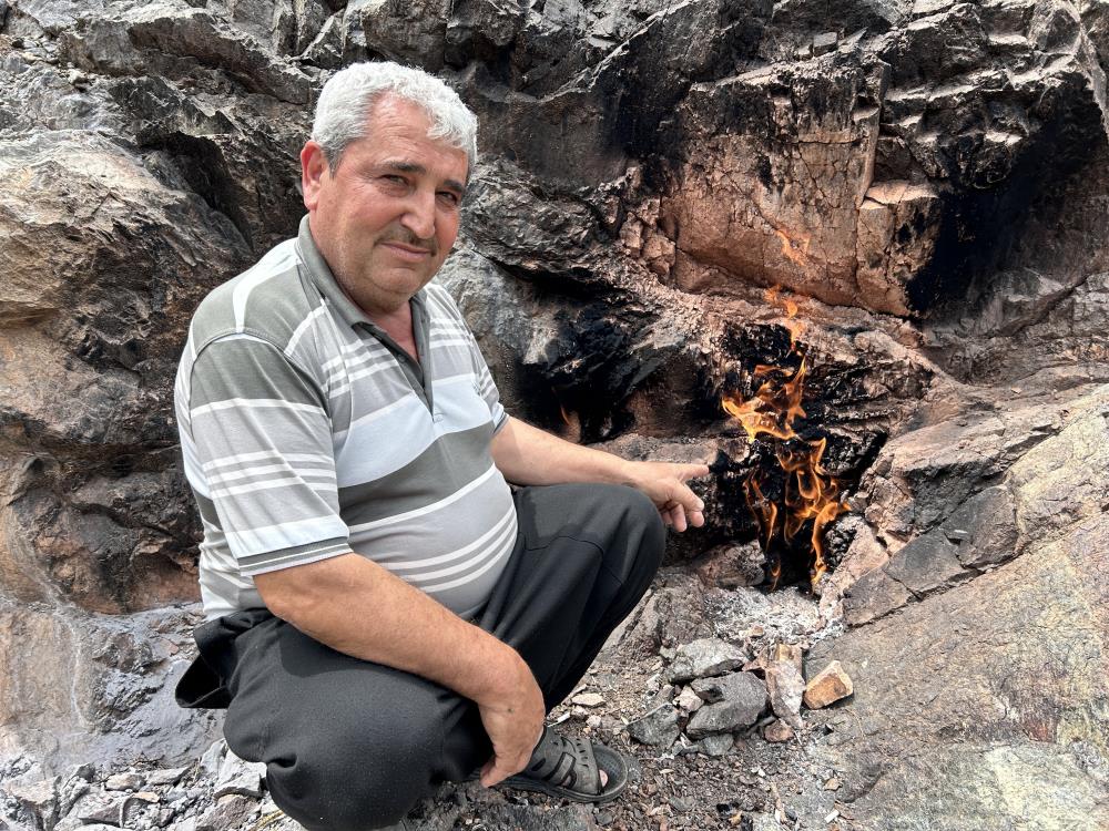 Hatay’ın Amanos Dağı eteğindeki yanan taş yıllardır yanıyor