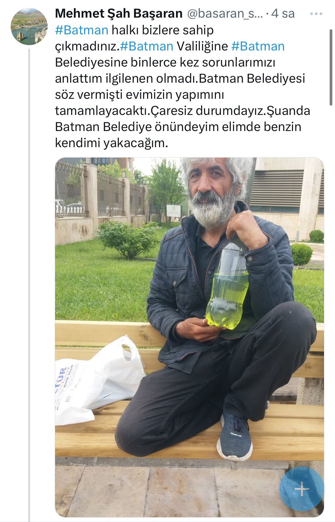 Batman Belediyesi Önünde Kendini Yakmak Istedi2