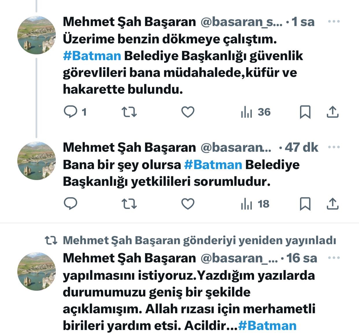 Batman Belediyesi Önünde Kendini Yakmak Istedi3