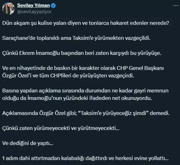 İmamoğlu Özgür Özel'i vazgeçirdi: 'Evlerine yolladı'