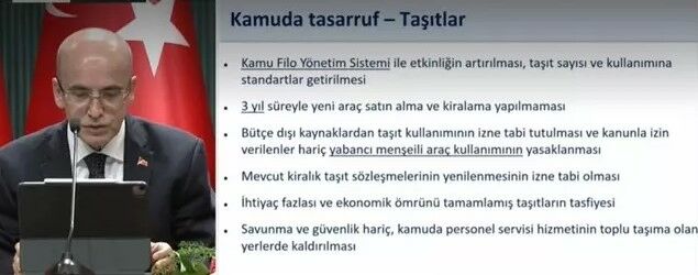 Kamuda tasarruf paketi açıklandı: Taşıt alımına 3 yıl boyunca yasak getirildi