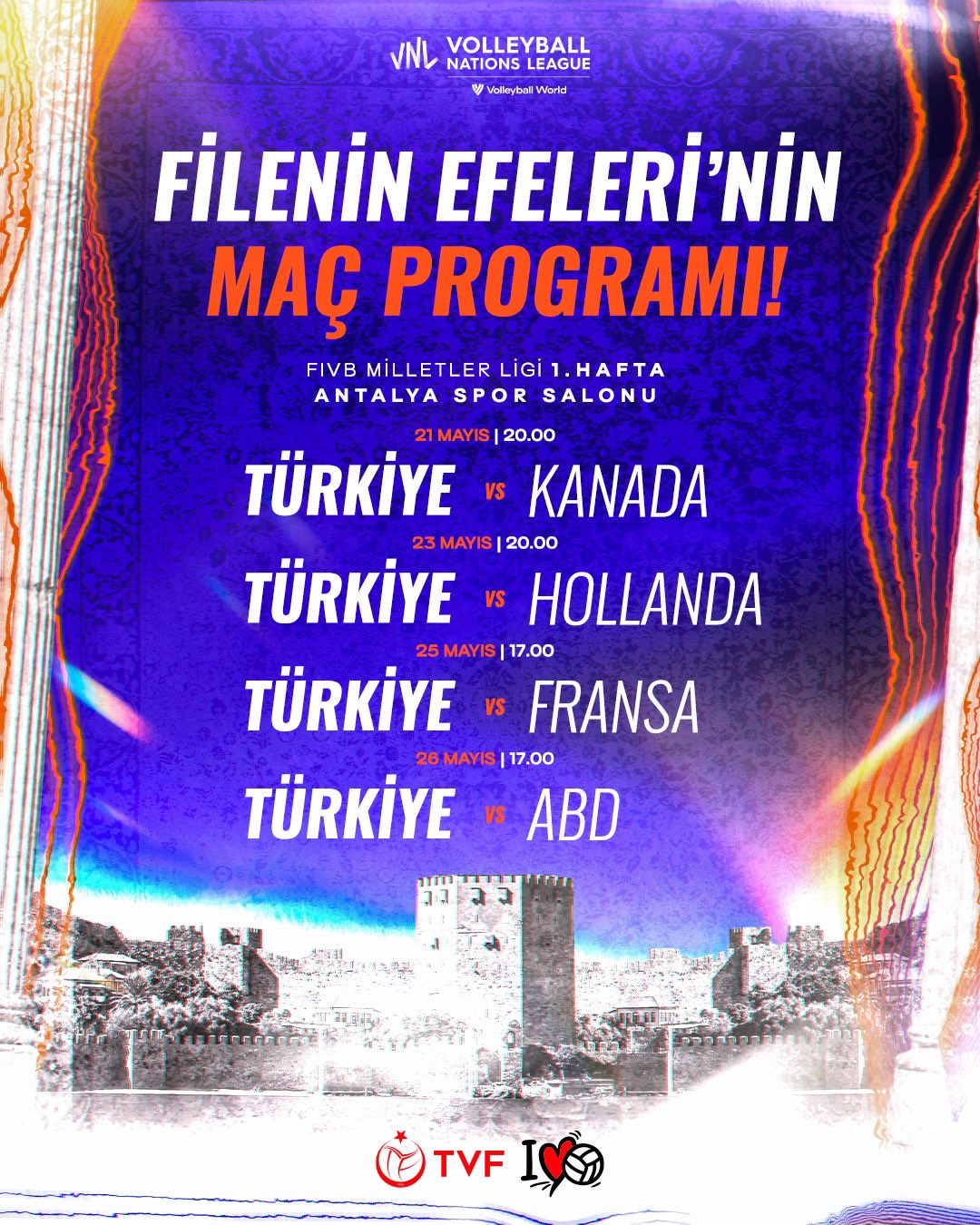 Filenin Efelerinin Antalya maç programı açıklandı