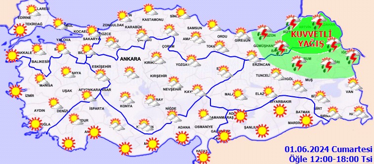 Meteoroloji'den kuvvetli yağış uyarısı