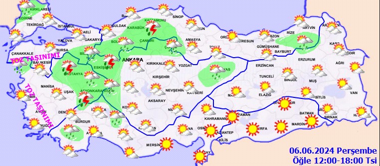 Meteorolojiden gök gürültülü sağanak ve sıcaklık uyarısı geldi