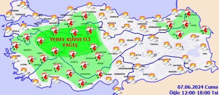 Meteoroloji uyardı! Bazı illerde gök gürültülü sağanak yağış bekleniyor