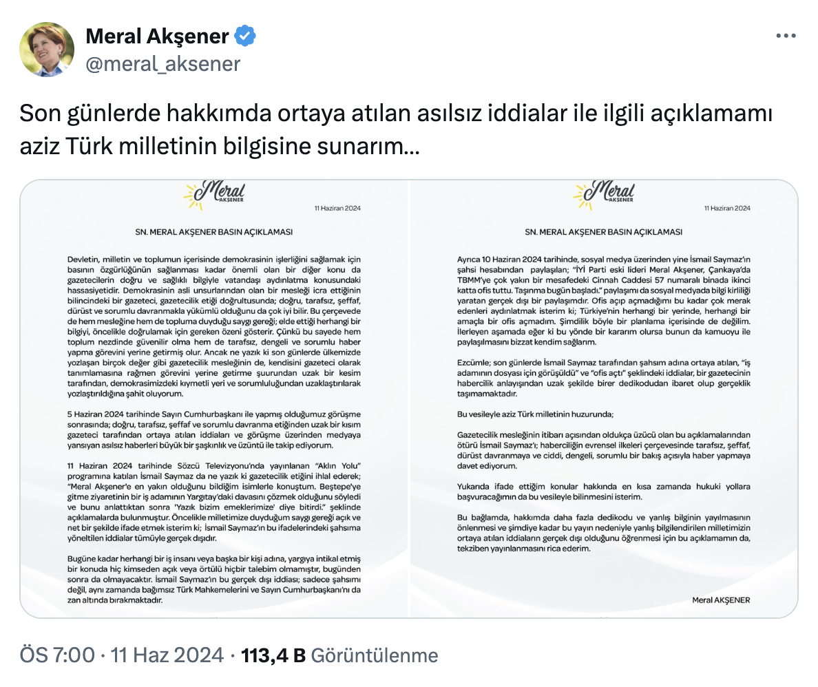 Meral Akşener sessizliğini bozdu: İddialara yanıt verdi!