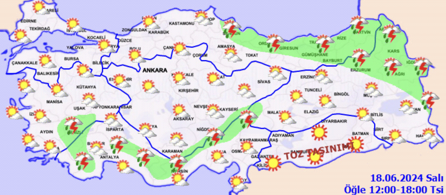 Meteoroloji'den 5 il için kuvvetli sağanak yağış uyarısı!