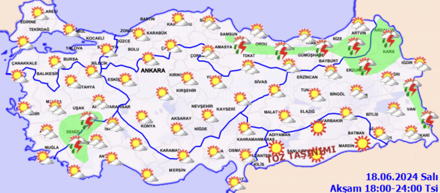 Meteoroloji'den 5 il için kuvvetli sağanak yağış uyarısı!