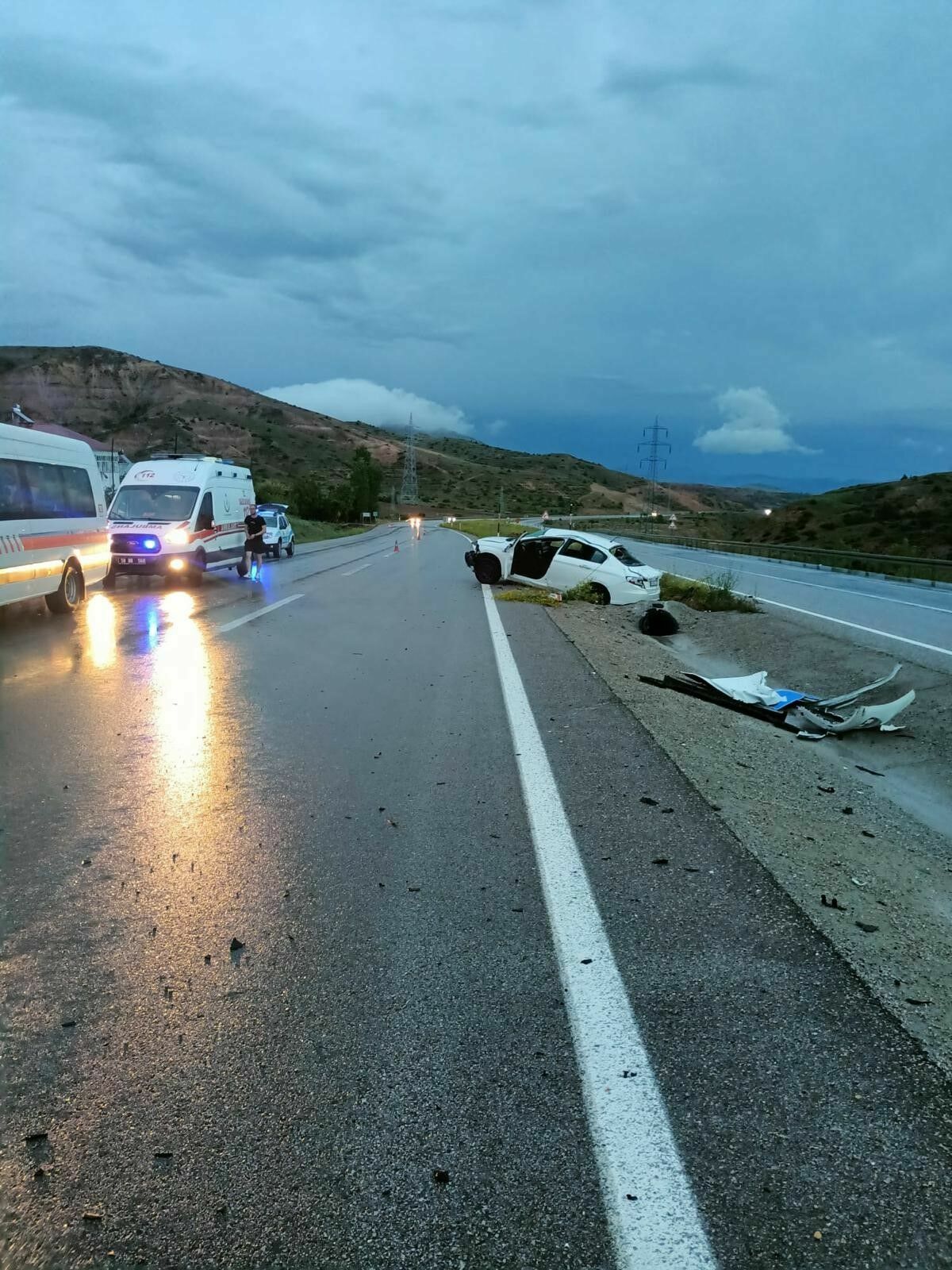 Kontrolden Çıkıp Takla Attı