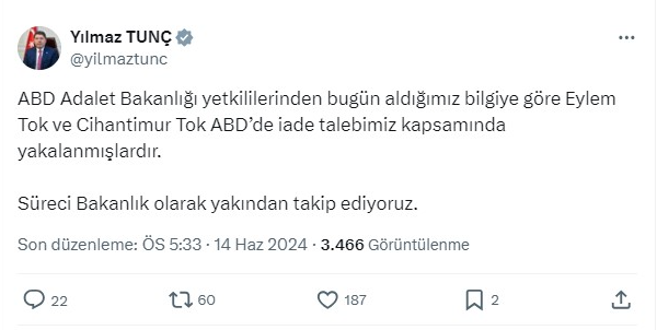 Eylem Tok ve oğlu Cihantimur Tok ABD'de yakalandı