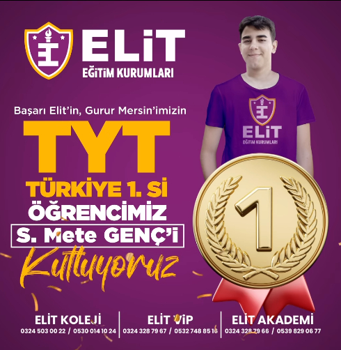 2024 Tyt Birincisi Mersin'den Çıktı  2