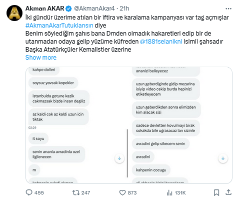 Akman Akar Olayı Nedir Atatürk'e Hakaret Etti Mi Akman Akar Kimdir 3