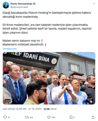 Chp'den Grevdeki Maden Işçilerine Destek Maden Babanın Malı Mı 2