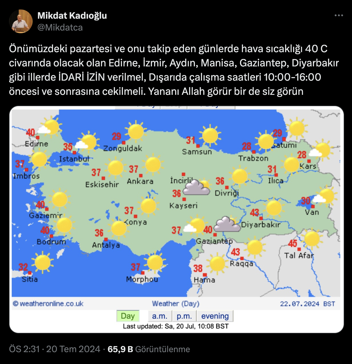 Meteoroloji uzmanından önemli çağrı: 'İdari izin verilmeli'