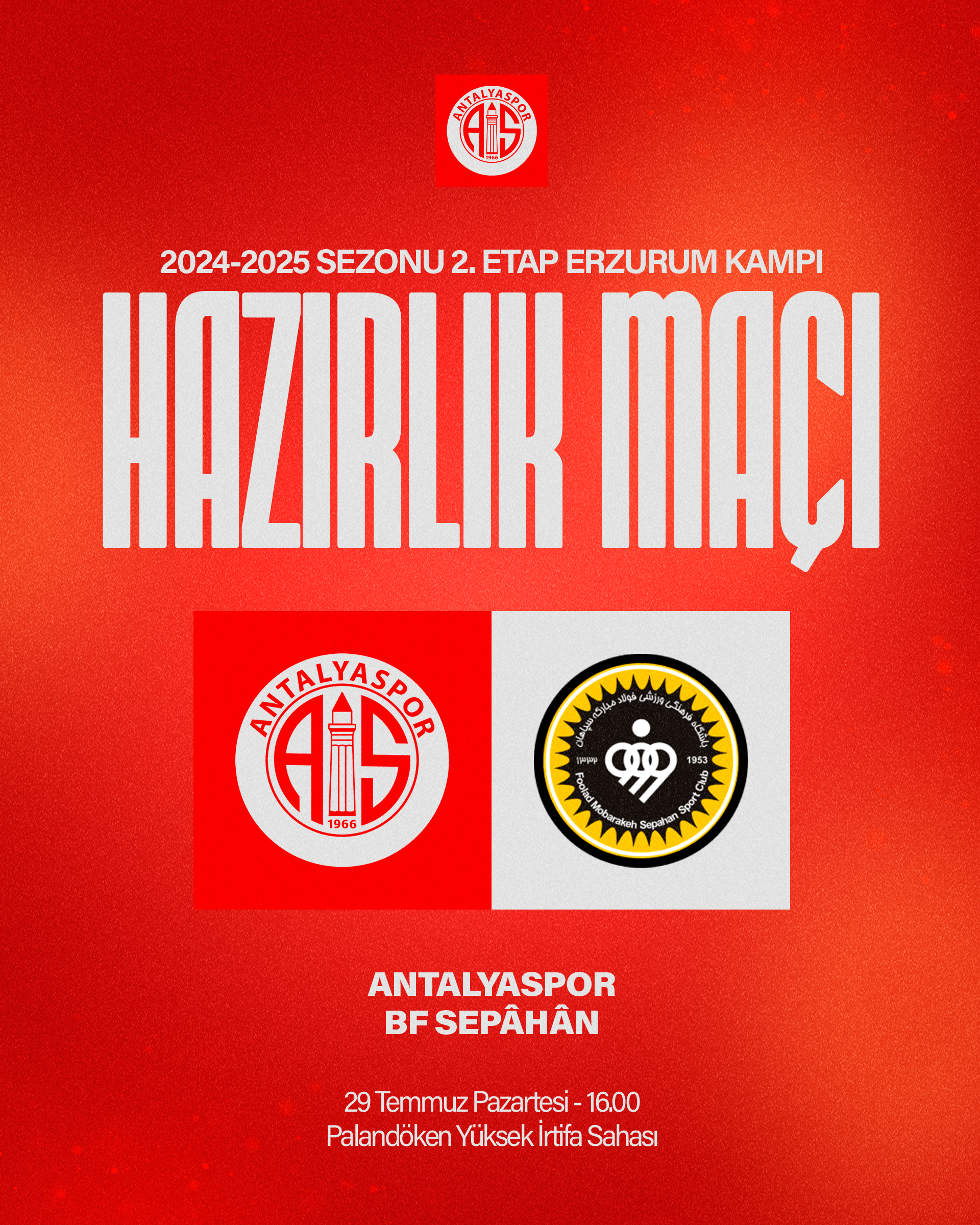 Antalyaspor Erzurum kampında son hazırlık maçına çıkıyor