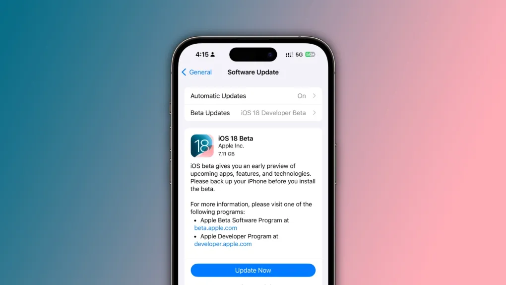 iOS 18 Beta Sürümü Yayınlandı