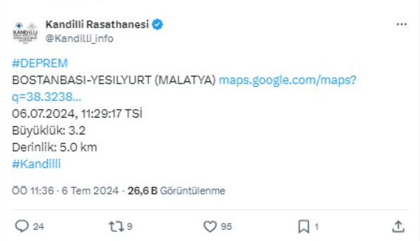 Malatya yine sallandı!