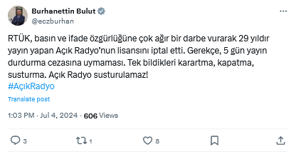 Rtük, Açık Radyo'nun Yayın Lisansını Iptal Etti 3