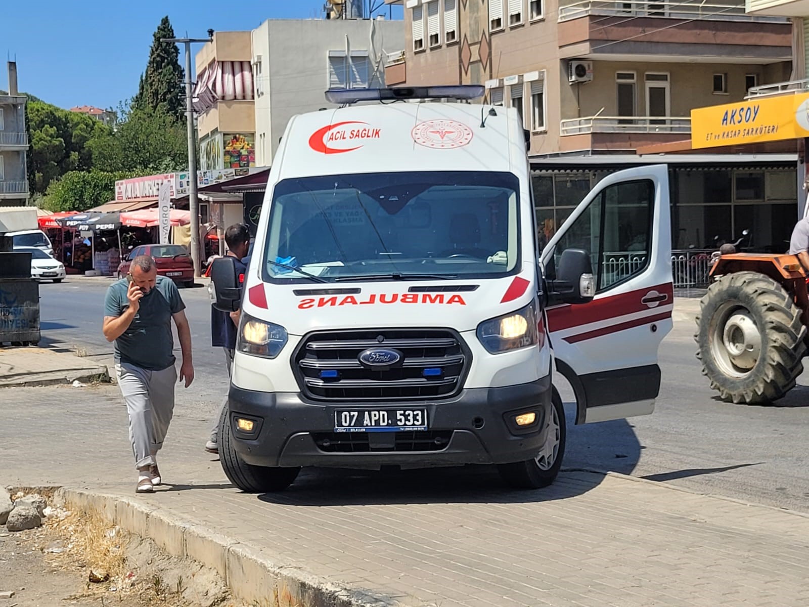 Gazipaşa'da otomobil ile motosiklet çarpıştı: 1 yaralı