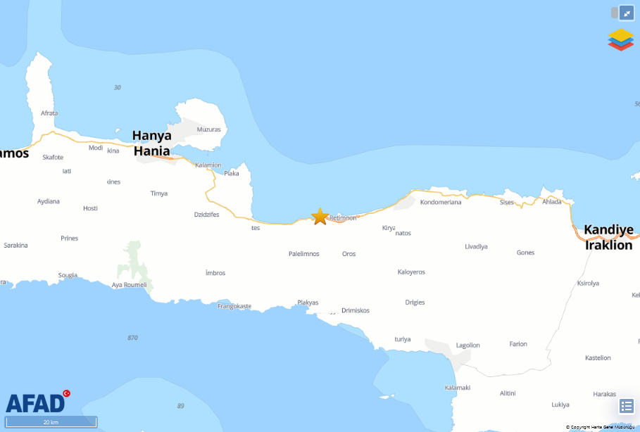 Ege Denizi'nde 3.9 Büyüklüğünde Deprem 2