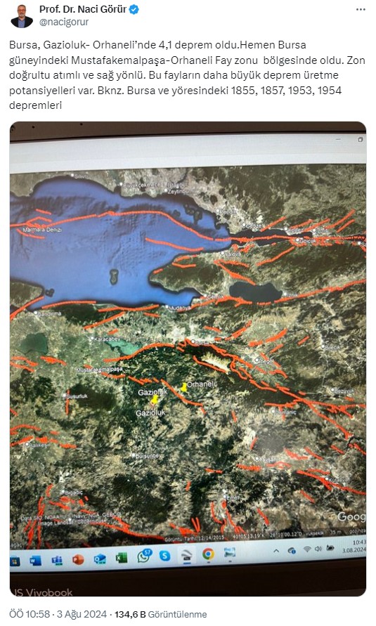 Naci Görür'den Bursa depremi için korkutan uyarı
