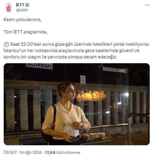 İETT'den kadınlar için yeni uygulama