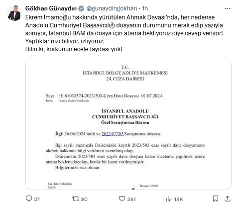 İmamoğlu Hakkındaki 'Ahmak Davası'nda Flaş Gelişme! Chp'li Günaydın Tepki Gösterdi 2