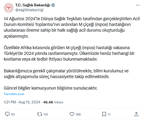 Maymun Çiçeği Türkiye'de Var Mı Sağlık Bakanlığı'ndan Kritik Açıklama 2