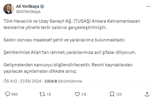 TUSAŞ'a ter*r saldırısı! Şehit ve yaralılar var!