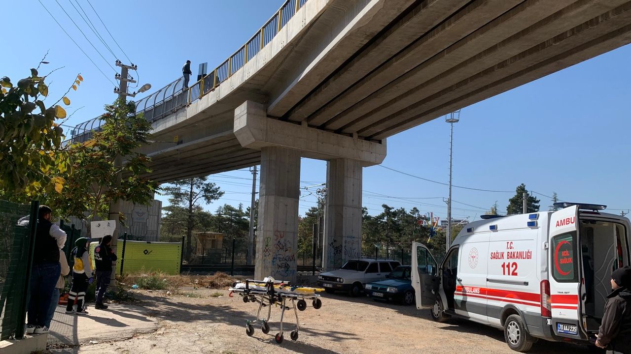 Karaman'da Üst Geçitte Hareketli Dakikalar 3