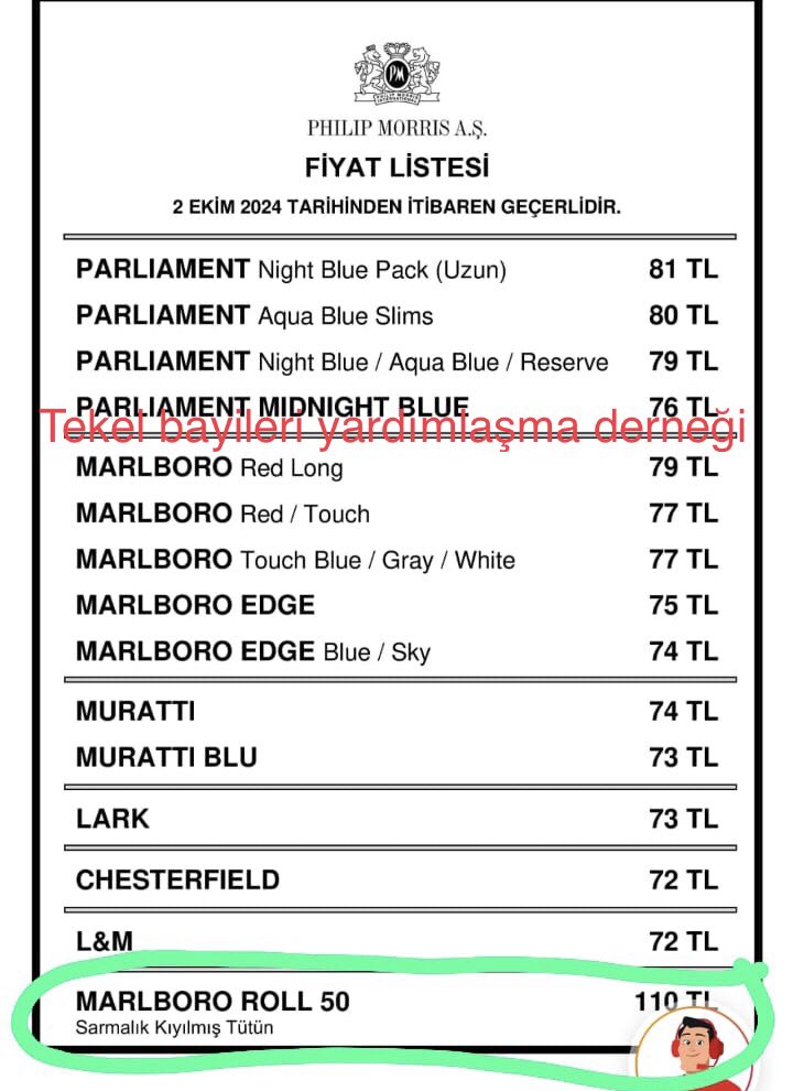 Marlboro Parliament Murattı Kent Lark Camel Winston Sigara Fiyat Listesi ve Marka Marka Güncel Sigara Fiyatları