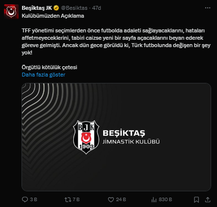 Olaylı Derbi Sonrası Beşiktaş'tan İlk Açıklama!