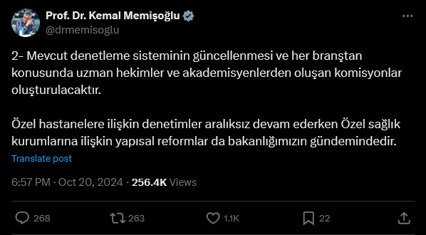 Özel Sağlık Kuruluşlarında Yapısal Reform Sinyali 2