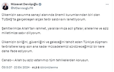 Tusaş Saldırısından Sonra Siyasilerden Paylaşımlar 17