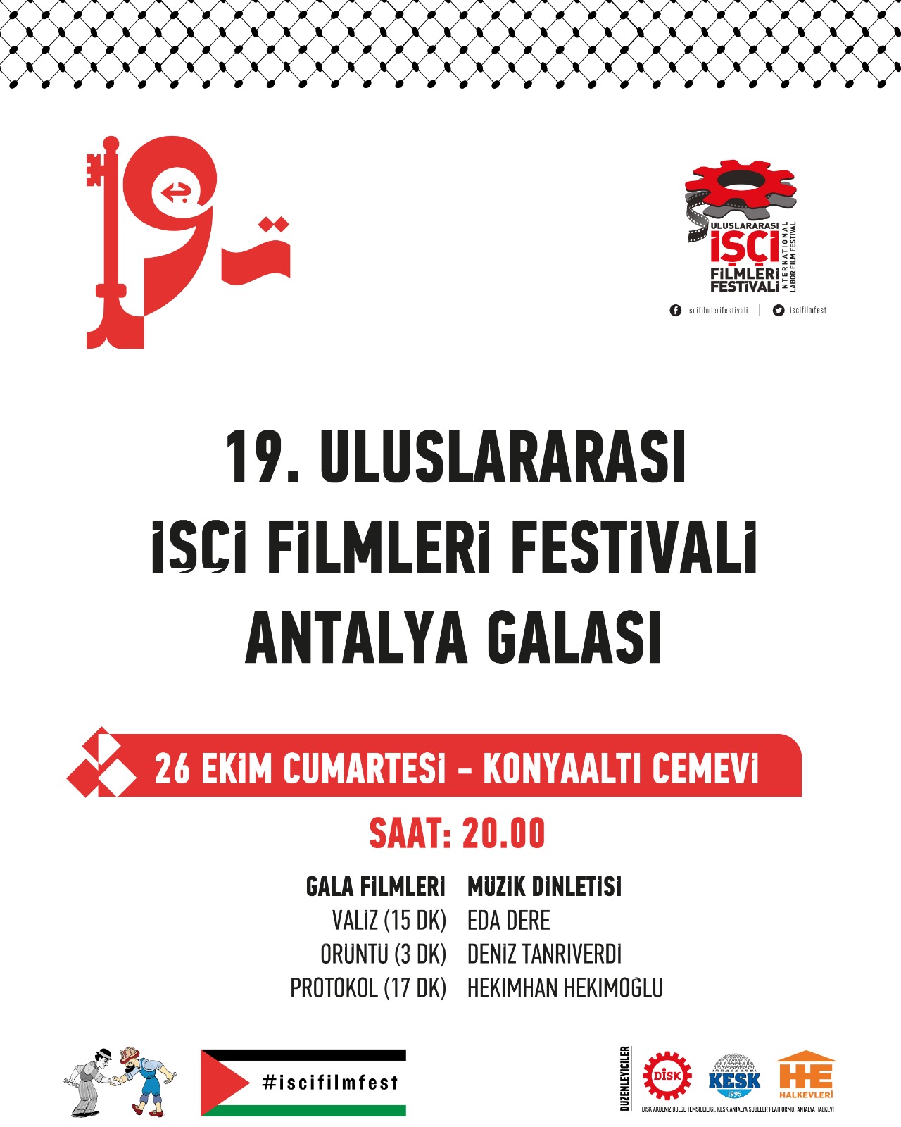 19. Uluslararası İşçi Filmleri Festivali Antalya Galası Başlıyor