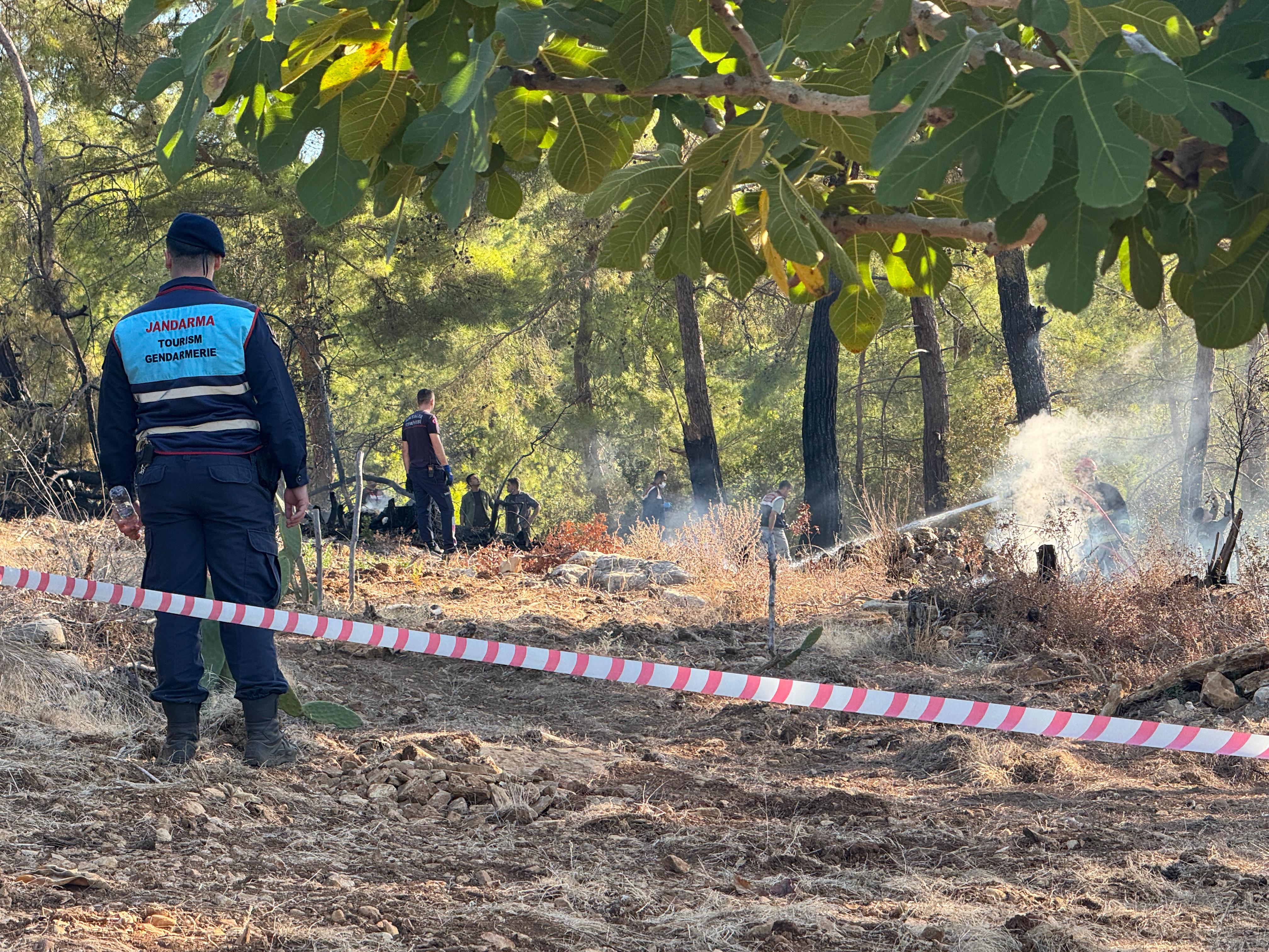 Alanya’da İnsansız Hava Aracı Düştü, Yangın Çıktı-1